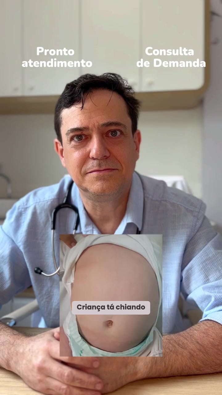 Exemplo visual de bebê com dificuldade respiratória — sinal de alerta que exige pronto-socorro